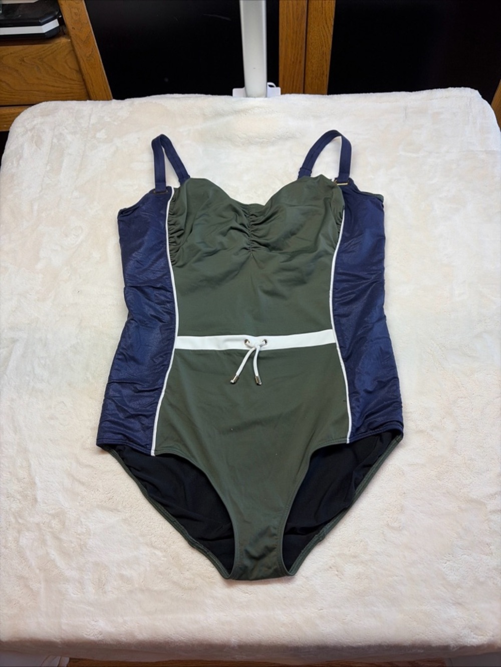 Prima Donna Swim Suit US 10 G Navy Blue/Olive Ocean Mood Underwire Resort Beach